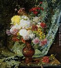 Famous Vase Paintings - Still Life with Daises in Japanese Vase